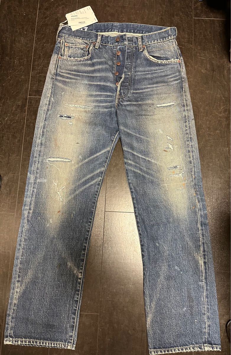 新品　visvim SOCIAL SCULPTURE 01 DAMAGED-27 W34 L30