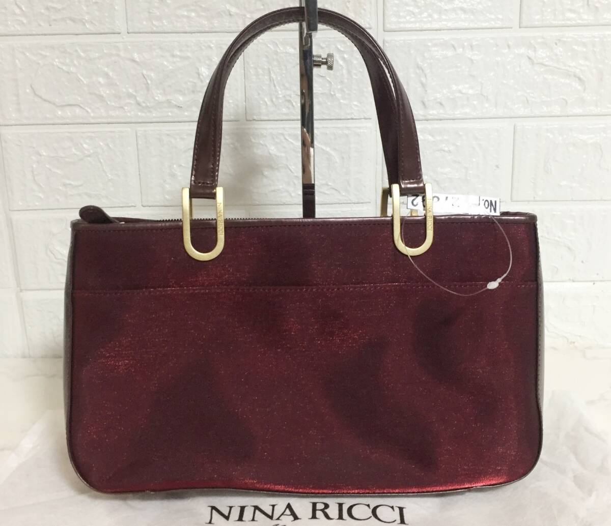 !_no27892 NINA RICCI нейлон атлас PVC рука большая сумка 