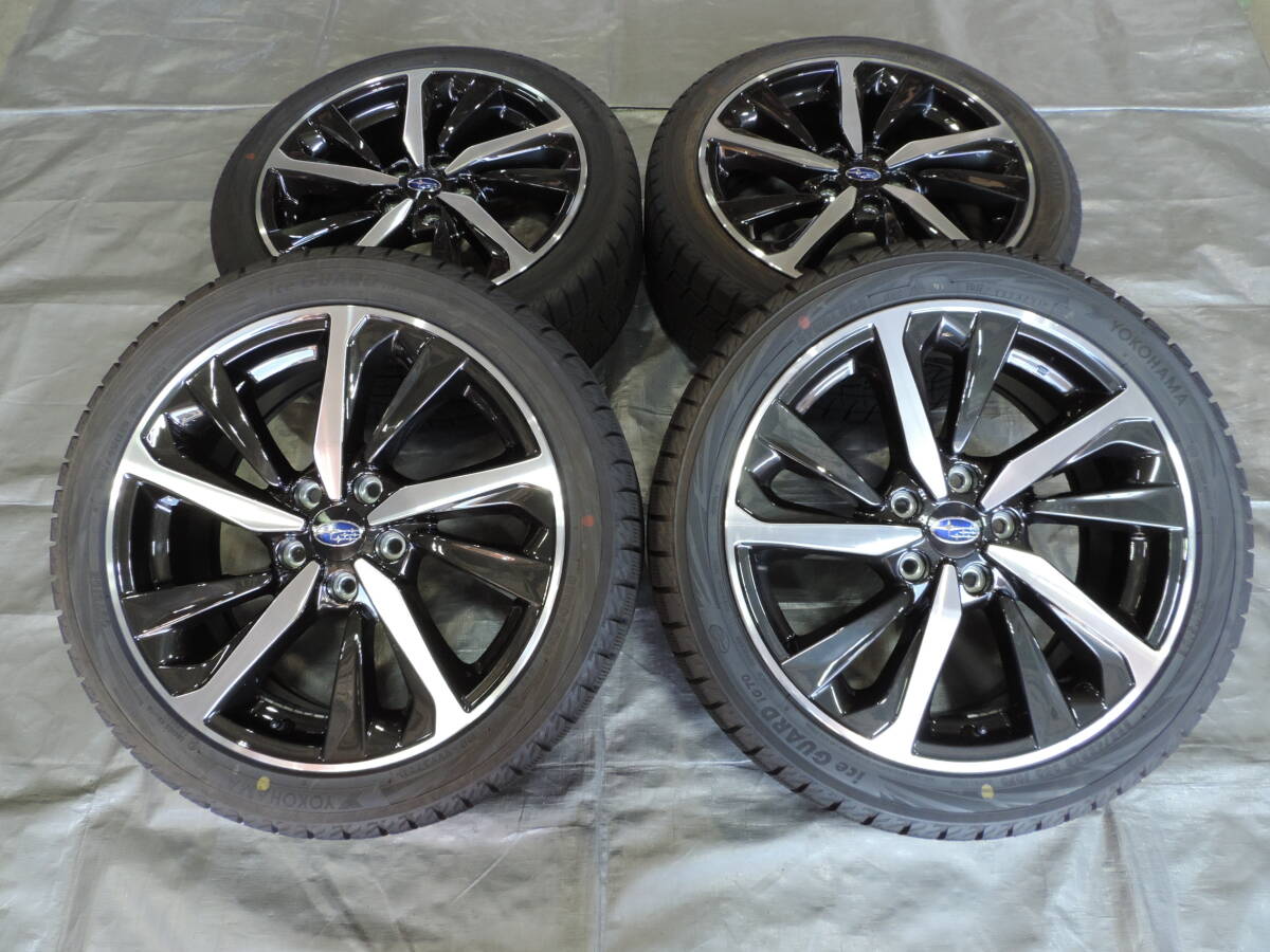 【中古セット】 ヨコハマ アイスガード7 IG70 225/45R18 21年製 スバル VN5 レヴォーグ 純正 18インチ 7.5J+55 5H114.3 SUBARU LEVORG 冬