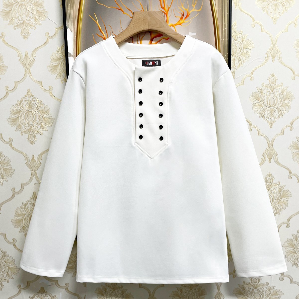 人気EU製＆定価4万◆UABONI*Paris*トレーナー*ユアボニ*パリ発◆ 快適 通気 ソフト シンプル スウェット カットソー 個性 日常 XL/50