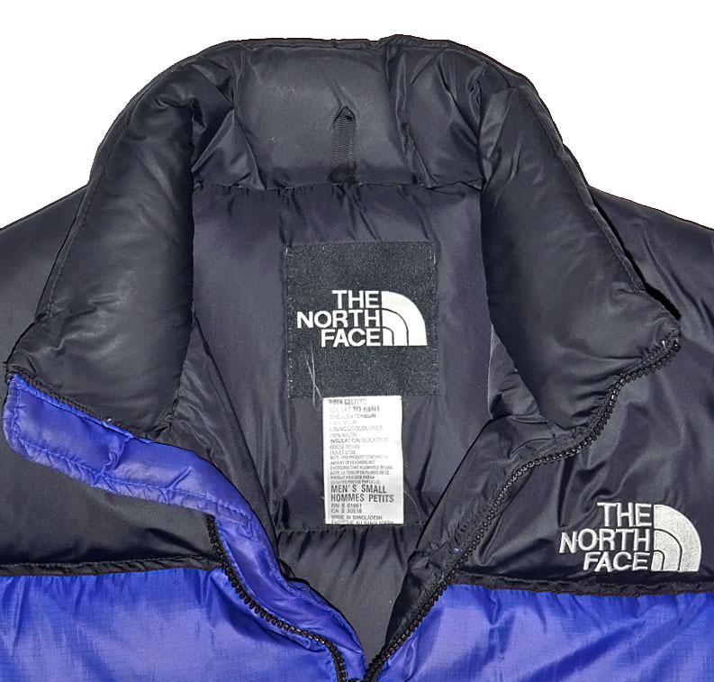 THE NORTH FACE ヌプシ ダウン ジャケット ブルー系×黒 ■サイズ MEN'S SMALL（メンズ S）■ザ ノースフェイス Down Jacket NF002YO