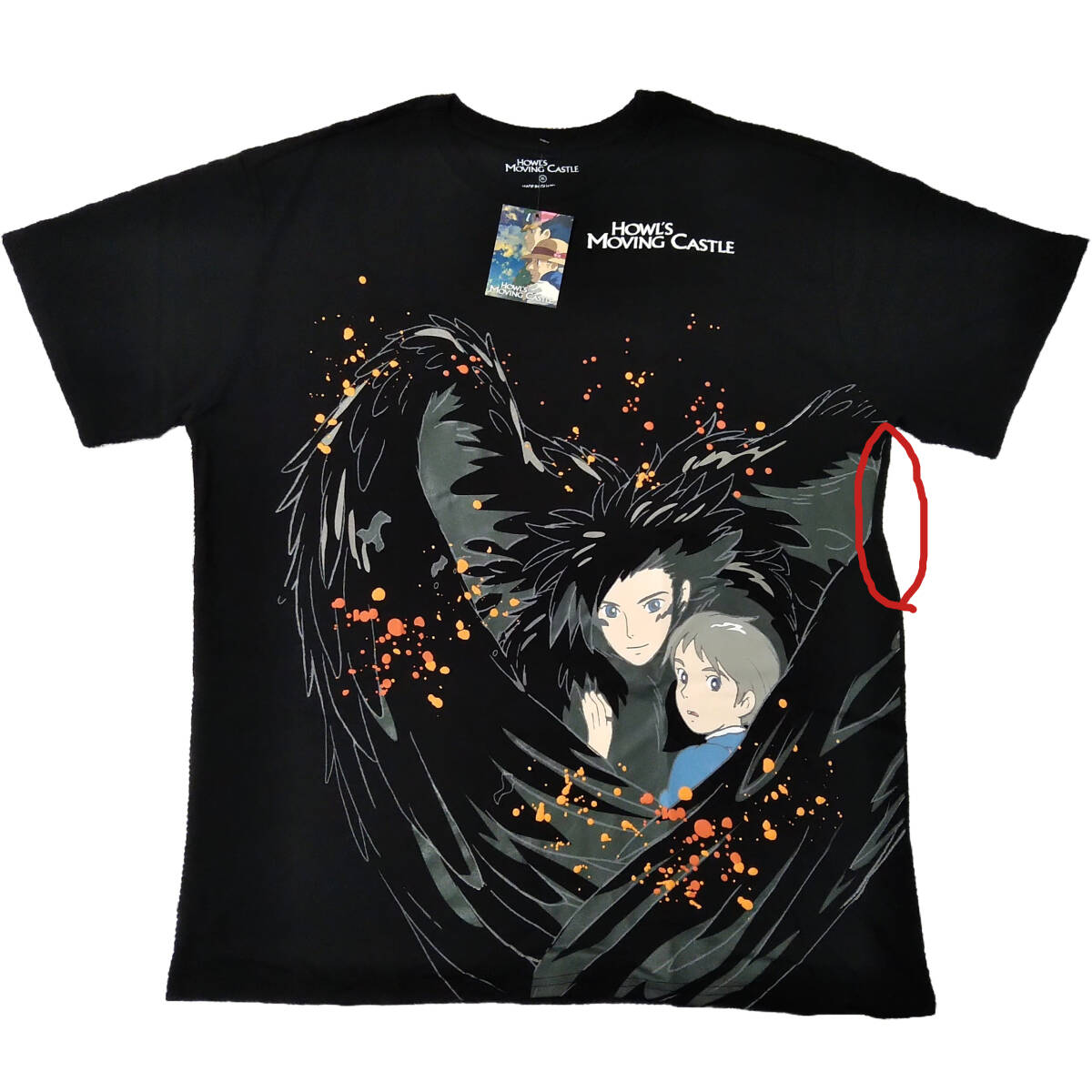ハウルの動く城 Tシャツ XLサイズ 黒 映画T ムービーT アニメT ハウルの動く城 Tシャツ XLサイズ 黒 映画T ムービーT アニメT