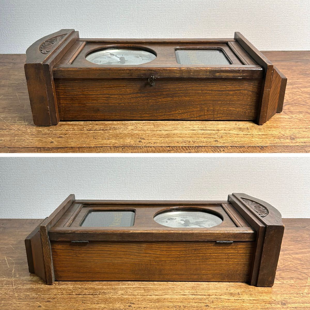 振子時計 古時計 HUDSON ハドソン 動作品 ゼンマイ アンティーク