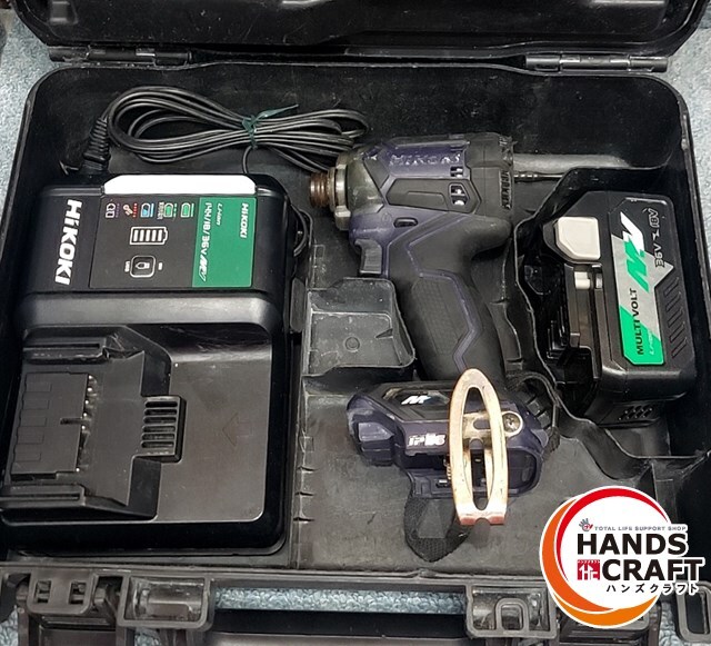 ★ HiKOKI コードレス インパクトドライバ 36V 本体+バッテリ1個+充電器+ケース 中古品 WH36DC ハイコーキ マルチボルト