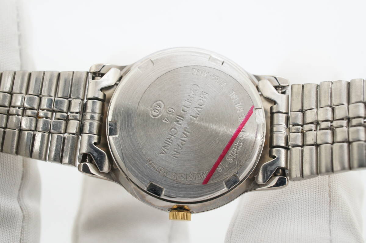 J65●作動(dòng)良好 未使用デッドストック SEIKO セイコー ALBA アルバ V782-X092 白文字盤 デイト レディース腕時(shí)計(jì) コンビ お灑落 クォーツ