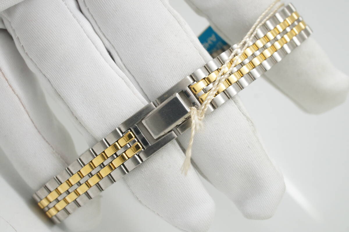 J65●作動(dòng)良好 未使用デッドストック SEIKO セイコー ALBA アルバ V782-X092 白文字盤 デイト レディース腕時(shí)計(jì) コンビ お灑落 クォーツ