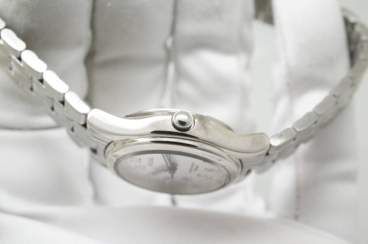 J66●作動良好 未使用デッドストック SEIKO セイコー ALBA アルバ V782-X198 デイト レディース腕時計 シルバー お灑落 クォーツ