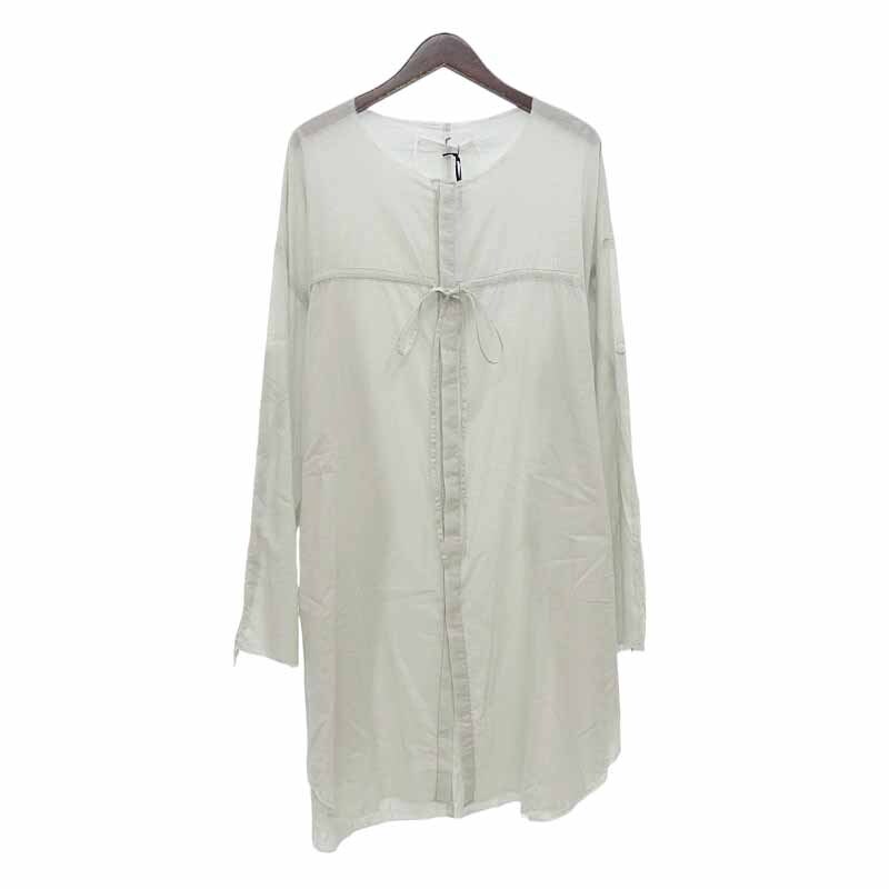 ASKYY RIBBON CORD SMOCK SHIRTS リボン コード シャツ ライトグレー サイズ メンズ-