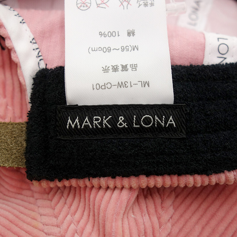【特別価格】MARKLONA ゴルフ スカルワッペン コーデュロイ キャップ ピンク サイズ ユニセックス56-60cm
