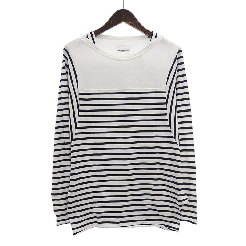 【特別価格】TAKAHIRO MIYASHITA THE SOLOIST 15SS football l/s tee フットボール Tシャツ カットソー ホワイト×ブラック サイズ メンズ