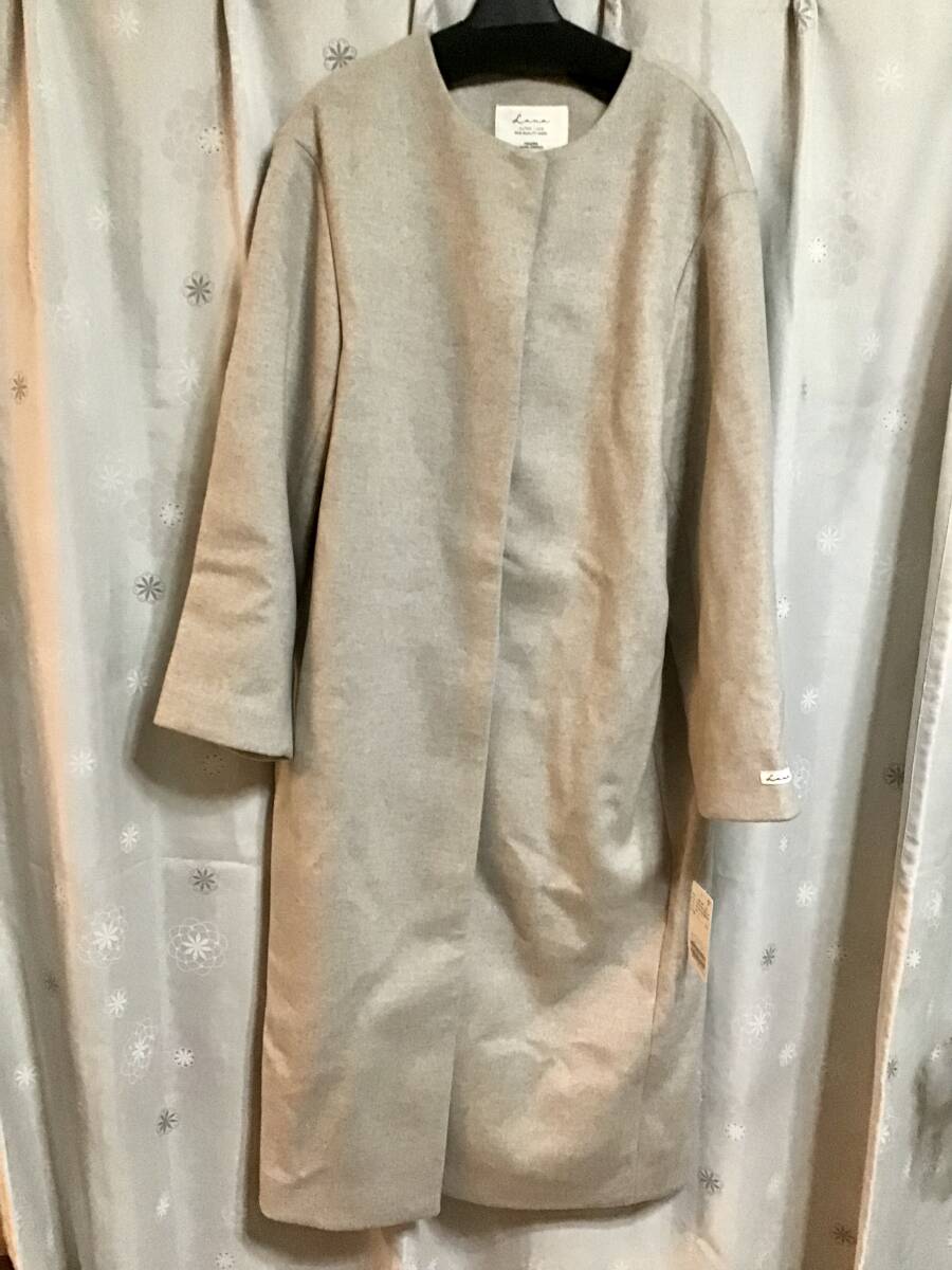 新品【relume/レリューム】ジャーナルスタンダート★ウールロングコート/40★ベージュ★レディース