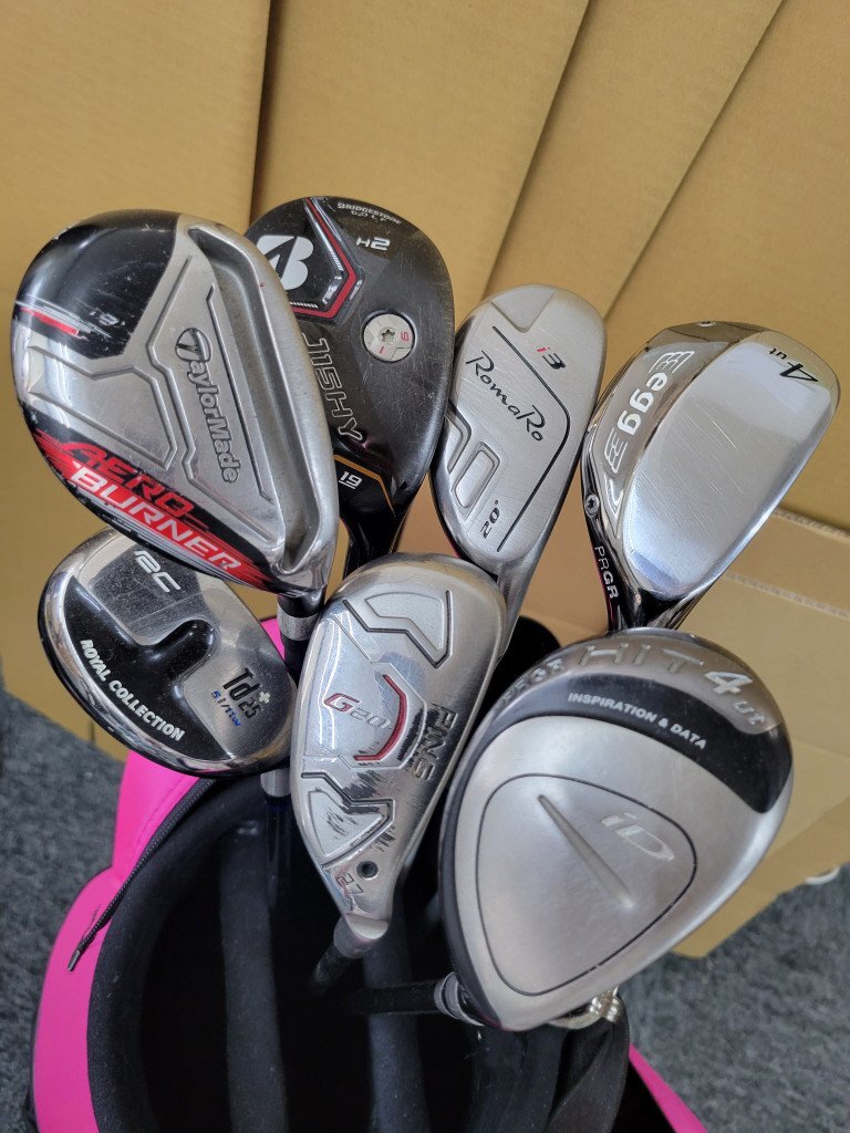 147212。《ユーティリティまとめ売り1000円～》Taylormade ROMARO PING PRGRなど 計7本