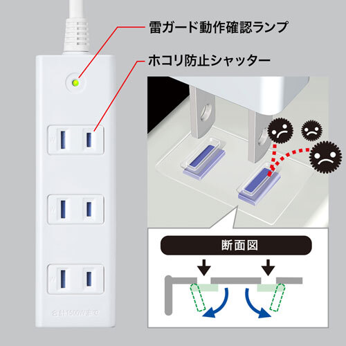  суммировать выгода [5 шт. комплект ] Sanwa Supply . защита ответвление 2P 4 выход 2m TAP-SP2114MG-2WNX5 x [2 шт ] /l