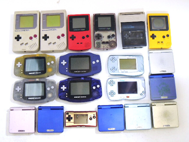 【 ゲーム機 20台 】 GBA ・SP ・GBC ・GBP ・GB ゲームボーイ・アドバンス・など （未チェック） Nintendoなど #173