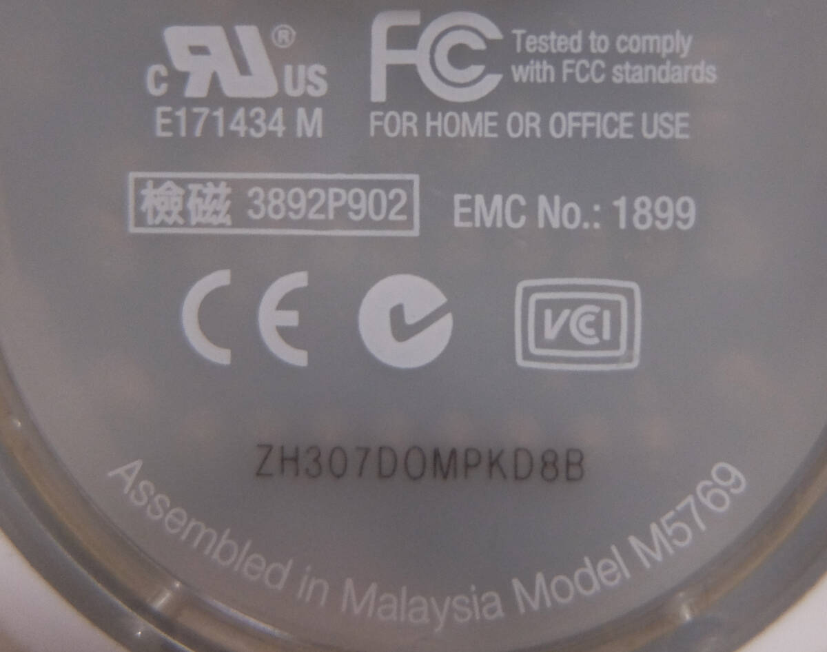 Apple Mac アップル マック 純正 USB スケルトン白マウス №M5769 Apple Mac アップル マック 純正 USB スケルトン白マウス №M5769