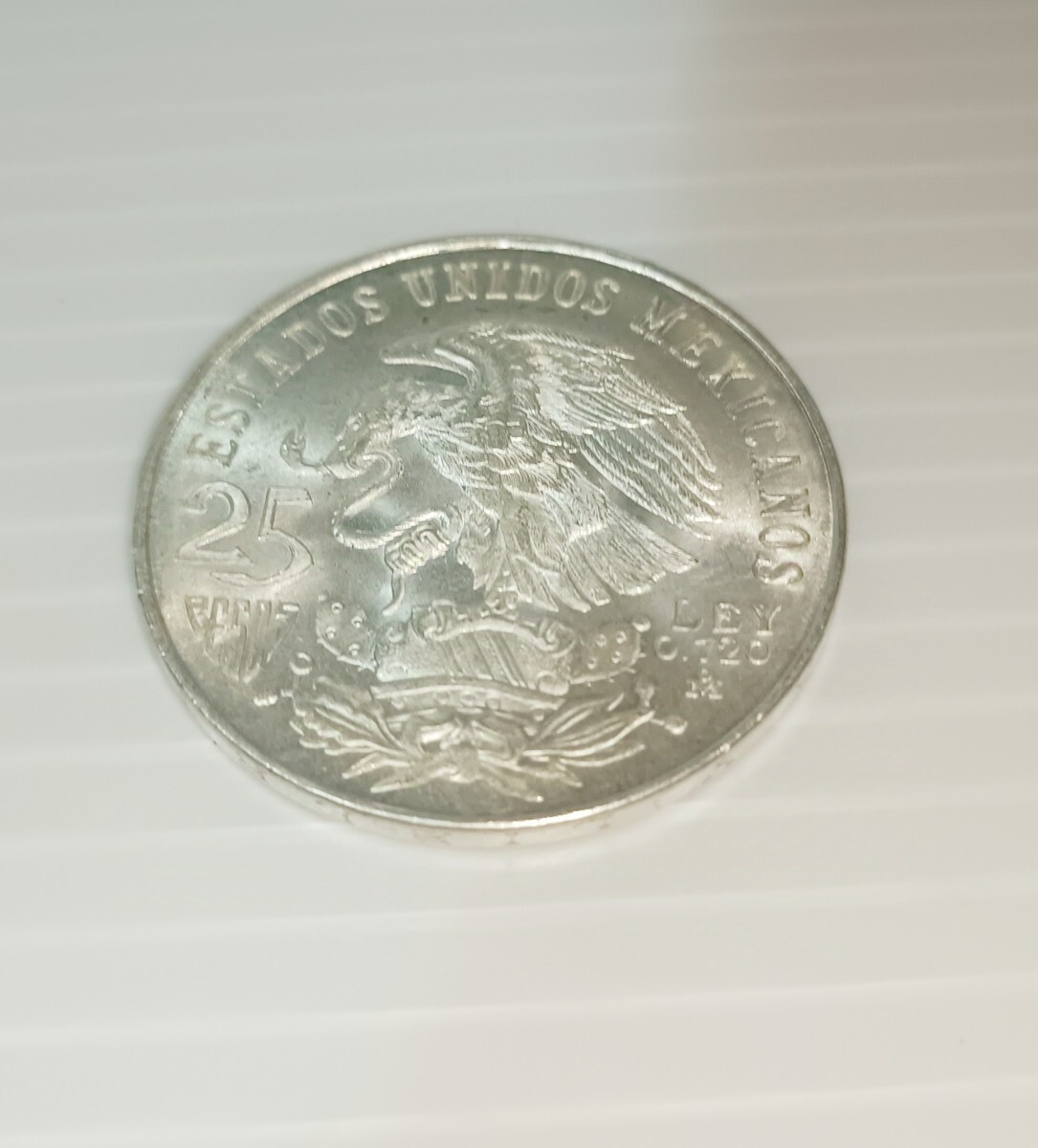 nn0202 020 メキシコオリンピック 1968年 記念硬貨 25ペソ 銀貨 中古 現状品 silver Ag720 アンティーク 古銭 直径38mm 重量23g