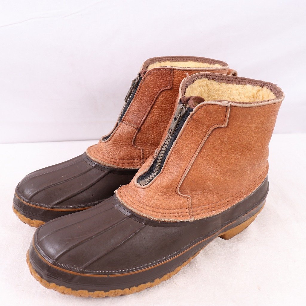 お歳暮 L.L.Bean LLビーン アメリカ製 内ボア /USA製 位 28.0cm-28.5cm / M 10 ビーンブーツ 位 80's ジップ bb1005 中古靴 ブーツ メンズ 男性用