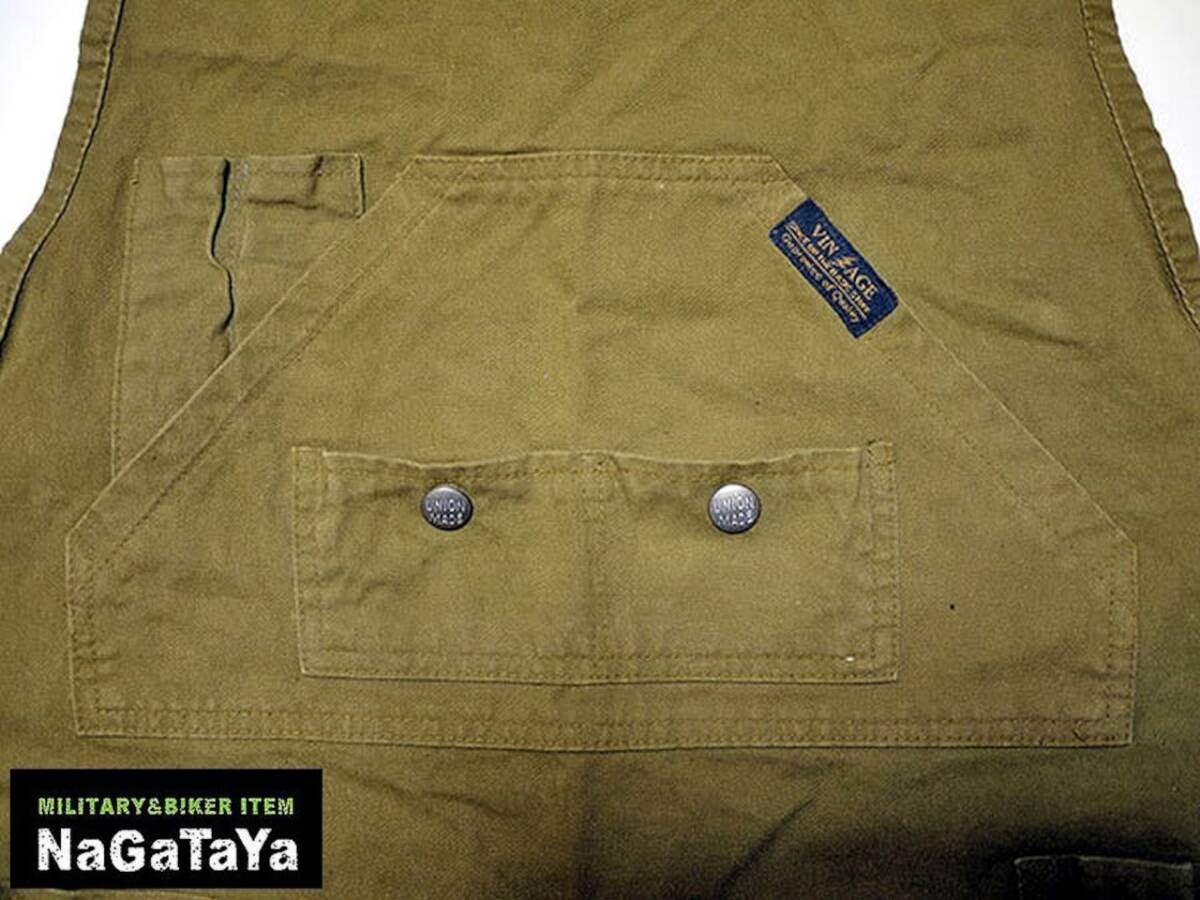 Vin&Age ヴィンアンドエイジ MECHANIC APRON コットンツイル メカニックエプロン TYPE VAP2 ブラック