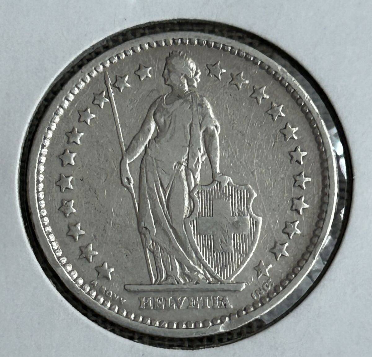 スイス銀貨 Yahoo!オークション - スイス 2フラン銀貨 1903年 F~VF 銀83.5%