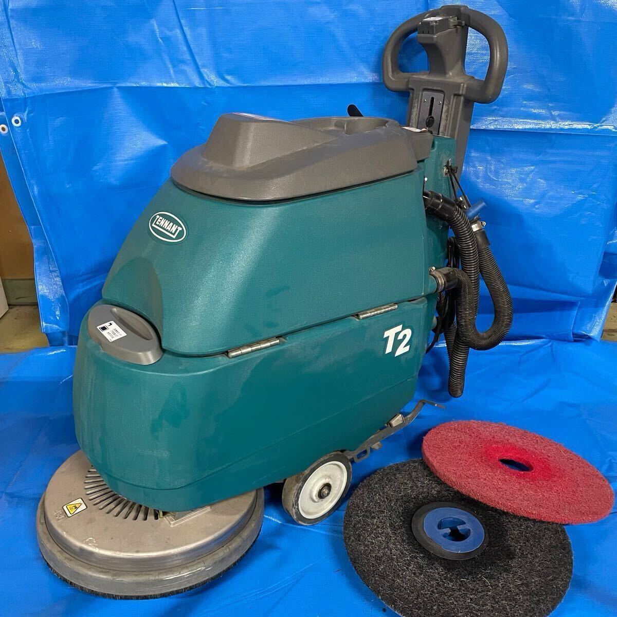 【動作良好】テナントカンパニー バッテリー駆動式スクラバー 歩行型クリーナー TENNANT T2 清掃機器　清掃道具　掃除機　2014 業務用品②