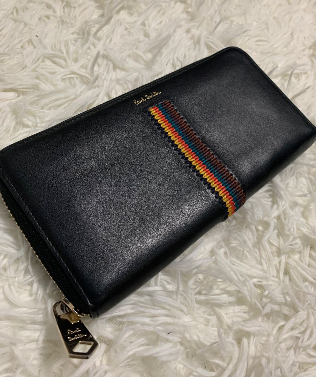 美品 Paul Smith ポールスミス 長財布 ラウンドファスナー 美品 Paul Smith ポールスミス 長財布 ラウンドファスナー