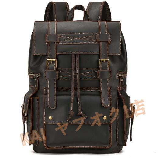 ☆新品リュックサック 本革 メンズ レトロ バックパック レザー ☆新品リュックサック 本革 メンズ レトロ バックパック レザー