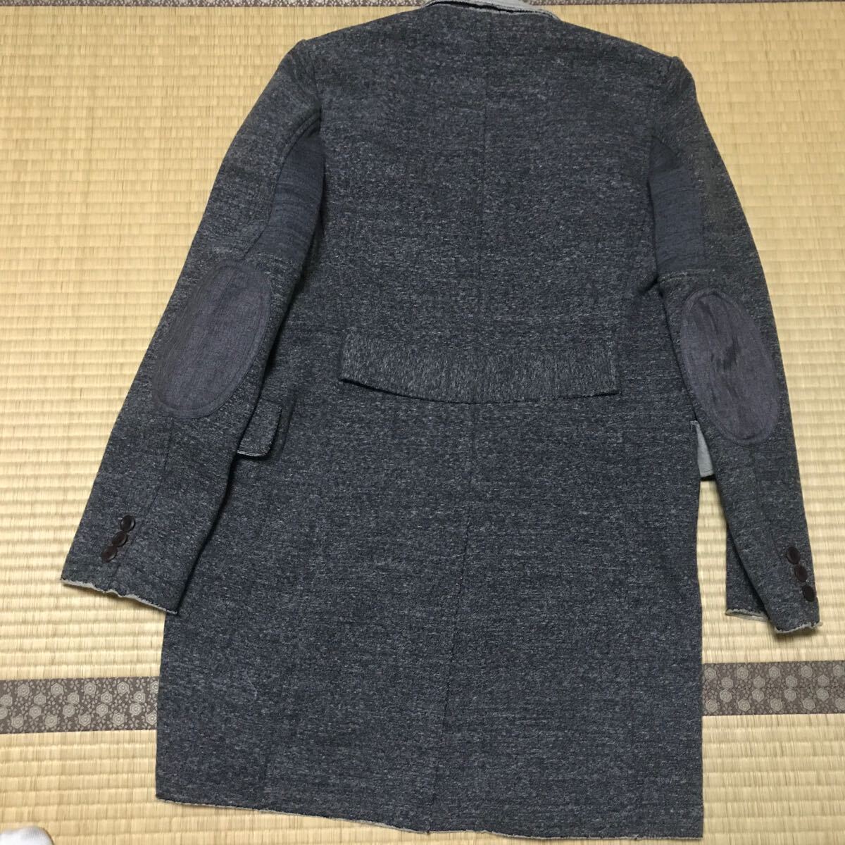 美品　JUNYA WATANABE MAN ロング　ジャケット　スウェット　コート　コムデギャルソン　17SS パリコレクション　グレー 上著　綿100% M