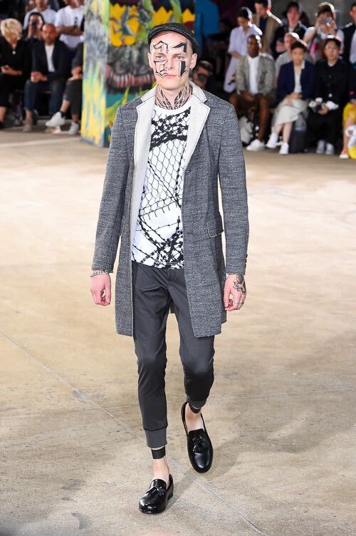美品　JUNYA WATANABE MAN ロング　ジャケット　スウェット　コート　コムデギャルソン　17SS パリコレクション　グレー 上著　綿100% M