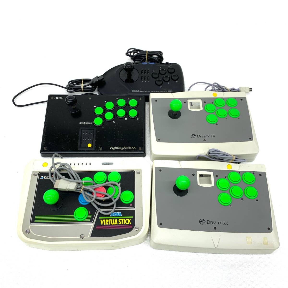 【中古・ジャンク品】ドリキャス セガサターン 対応 アーケードコントローラー 5個セット【未検品】：