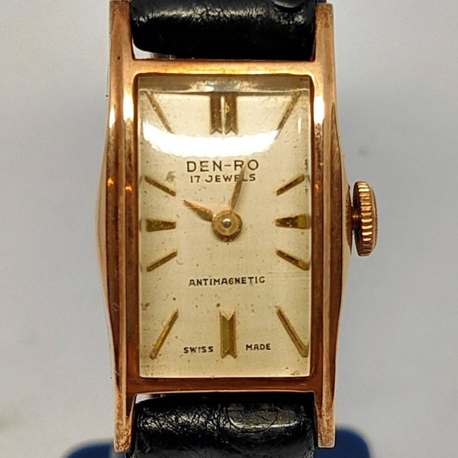 41】1円~DEN-RO デンロ 手巻き レディース腕時計 18K 750 刻印 41】1円~DEN-RO デンロ 手巻き レディース腕時計 18K 750 刻印