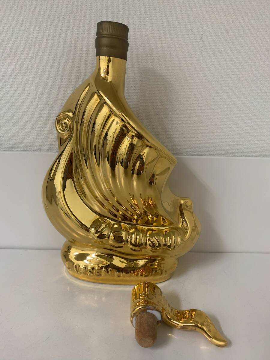 ☆未開栓☆ LARSEN VIKING SHIP ラーセン バイキングシップ ゴールド 40% 500ml 総重量約1，013g コニャック ブランデー ★38546