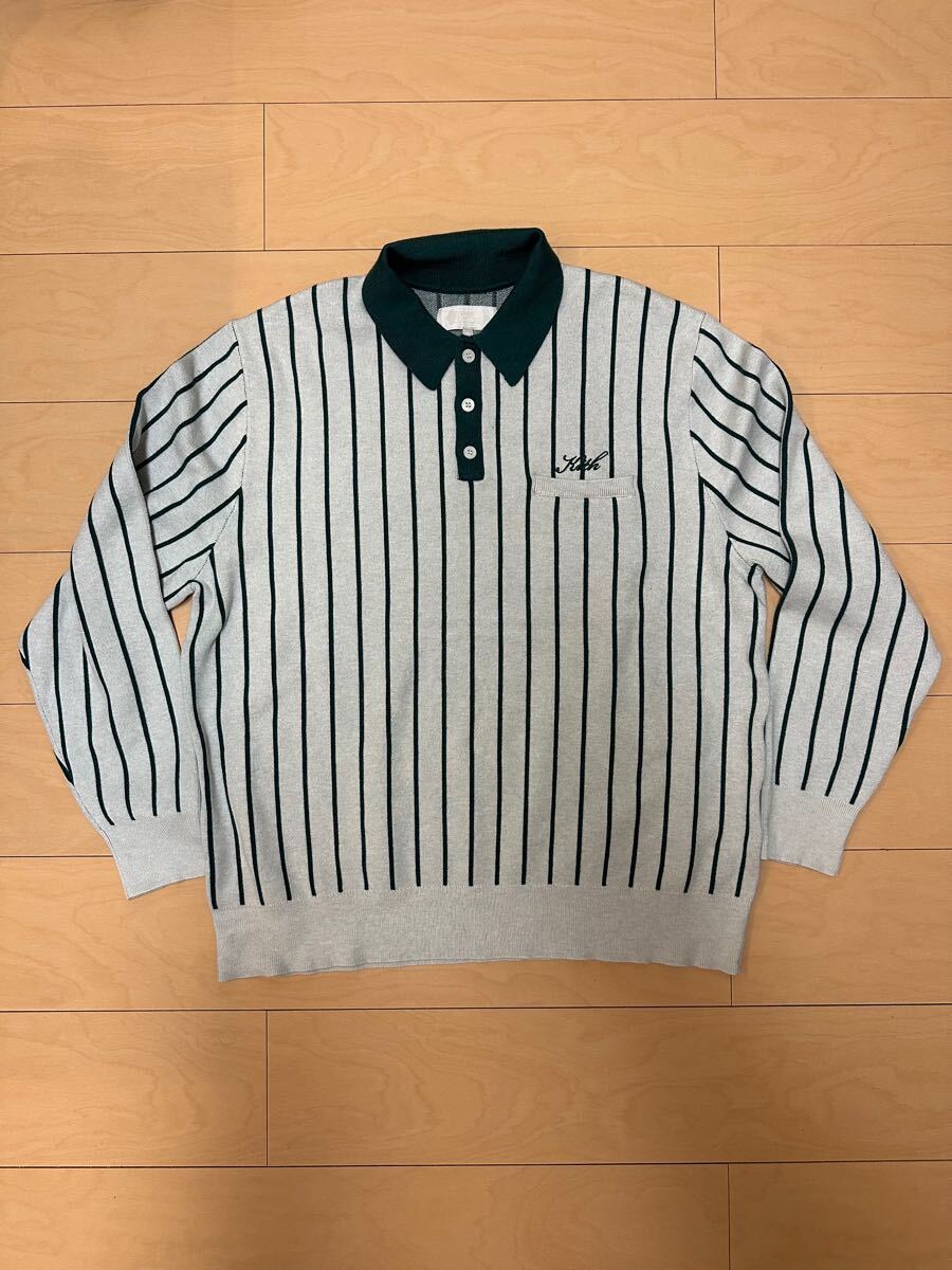 Kith Harmon Rugby Pullover Sweater Light Heather Greyキス Kith Harmon Rugby Pullover Sweater Light Heather Greyキス