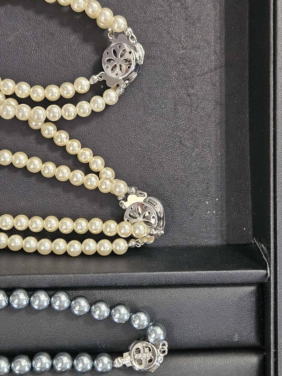 #3053 【メッキ アクセサリー メダル 金杯 まとめ】パール ネックレス ブレスレット イヤリング ブローチ など