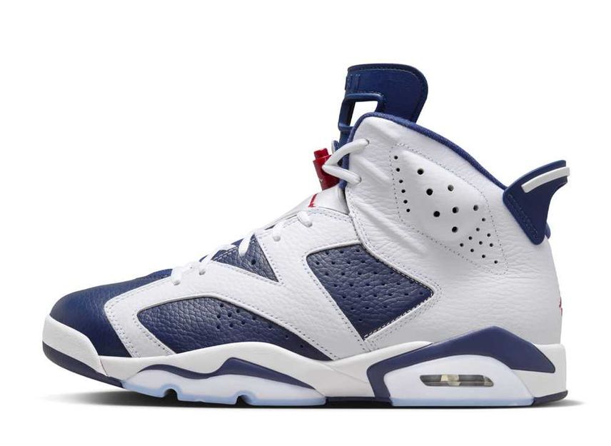AIR JORDAN 6 RETRO "WHITE AND MIDNIGHT NAVY"(2024) CT8529-164 (ホワイト/ミッドナイトネイビー/バーシティレッド)