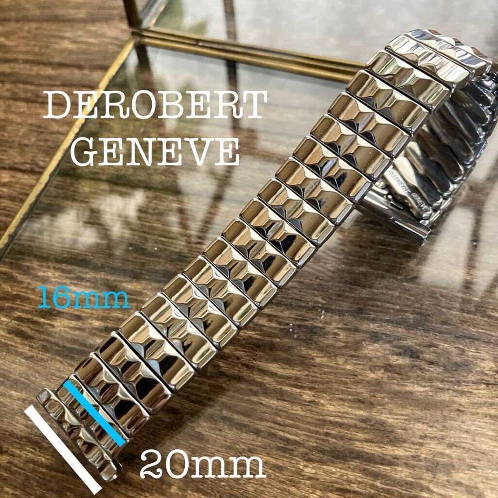 20mm серебряный цвет эластичный Швейцария производства наручные часы частота Vintage расширение б/у товар 