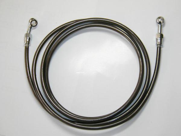 【送料無料】 ステンメッシュブレーキホース スモーク２１５ｃｍ　全品検査済