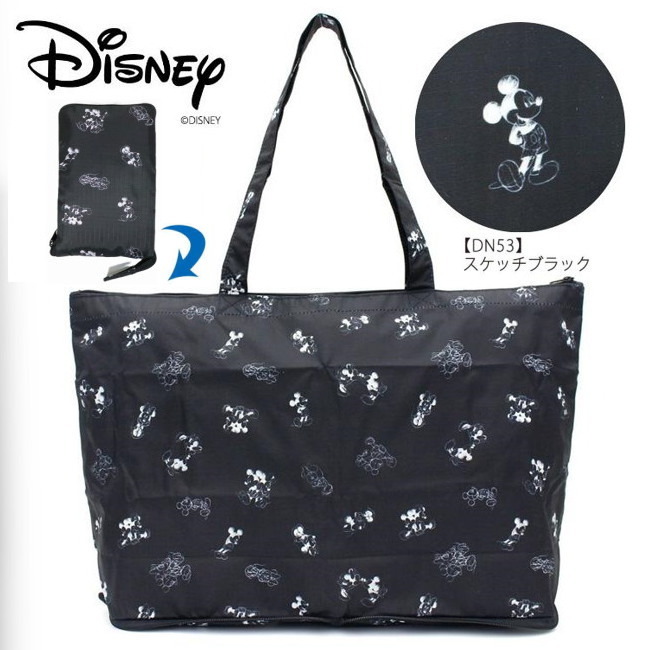 ミッキーマウス ミニーマウス Disney 折りたたみトートバッグ キャリーオン エコバッグ レッスンバッグ サブバッグ ショッピングバッグM782