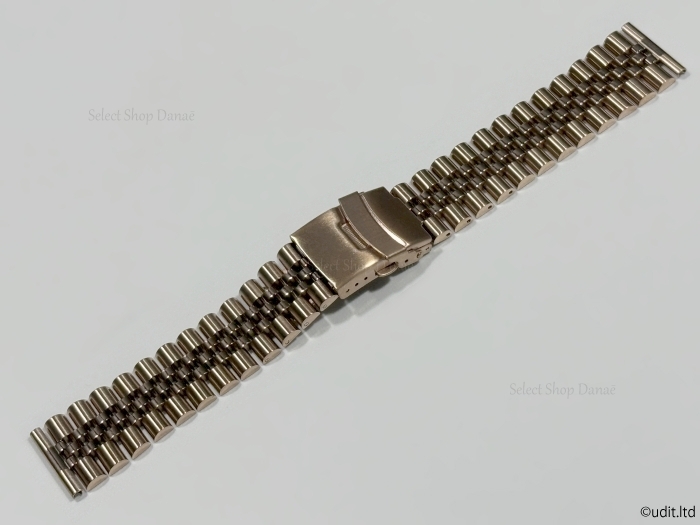ラグ幅 20ｍｍ ジュビリー ブレスレット メタルブレス 腕時計 ベルト ローズ ゴールド 時計用 バンド オメガ タグホイヤー 対応
