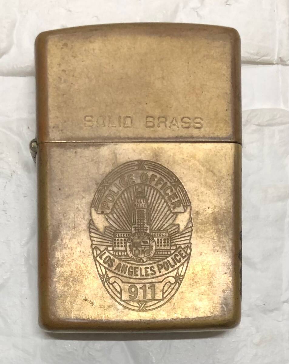 中古品　POLICE OFFICER LOS ANGELES 911 ロサンゼルス市警1932-1987　Zippo ジッポー オイルライター 喫煙具