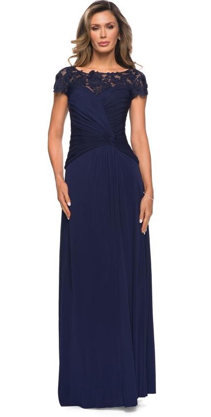 LA FEMME ラファム NAVY ロングフォーマルドレス 「4 」/ 9号程度