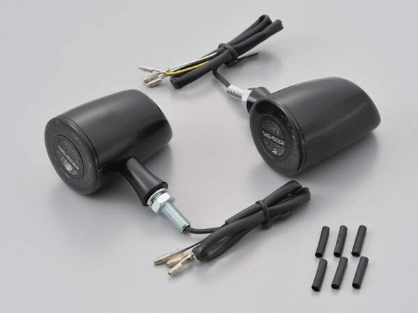 【デイトナ】ハイサイダーロケット・クラシック LEDウインカー マットブラック（2個1セット）新品 ※フロント側専用品です。