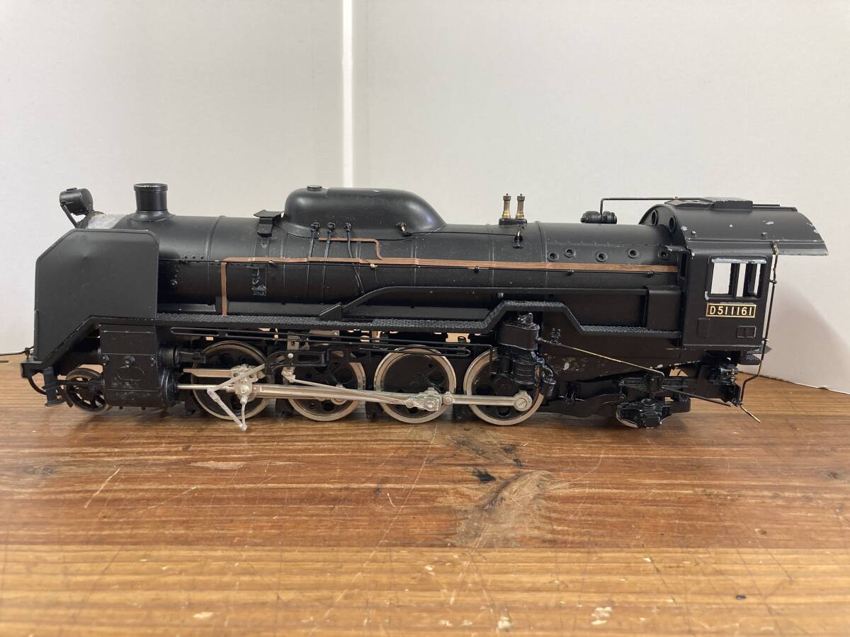 希少】D51型蒸気機関車 1/60 模型 D511161 レール ケース付き 希少】D51型蒸気機関車 1/60 模型 D511161 レール ケース付き