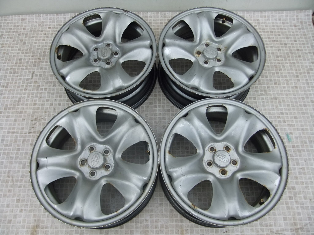 スバル純正スチールホイール フォレスター 17Ｘ7J 5H 100 +48 4本セット J22