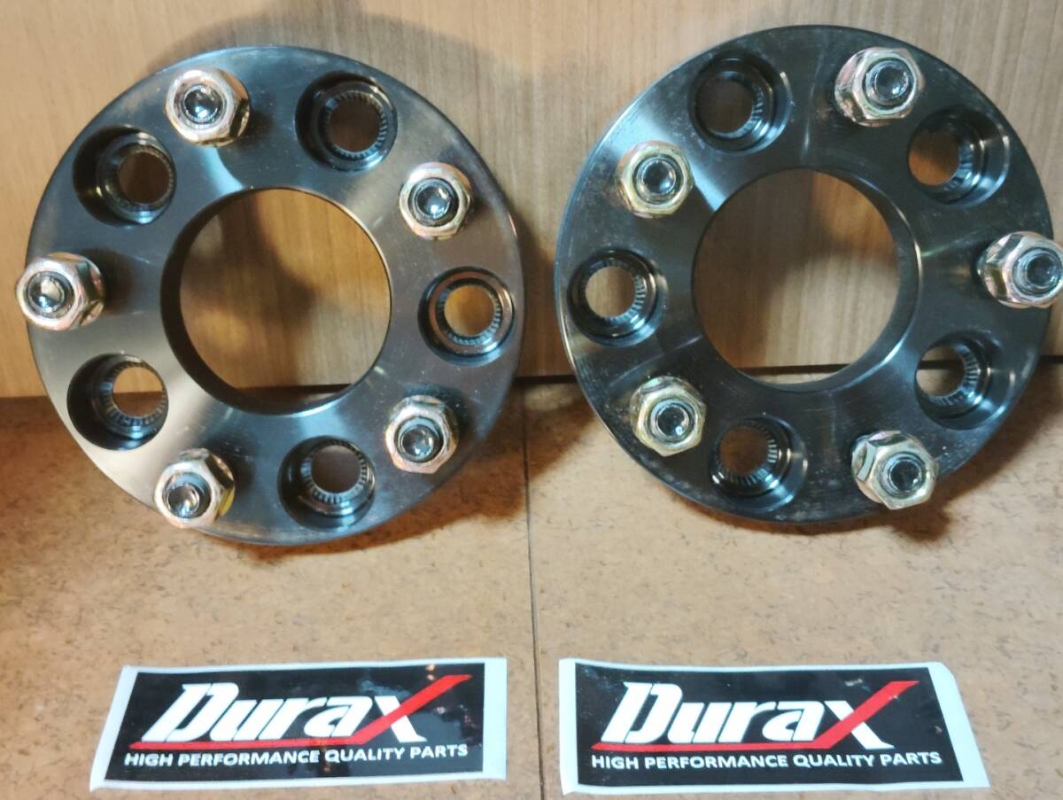 ☆Durax ワイドトレッドスペーサー 黒 114.3/5H/P1.5 25mm （仮合わせのみの美品！）