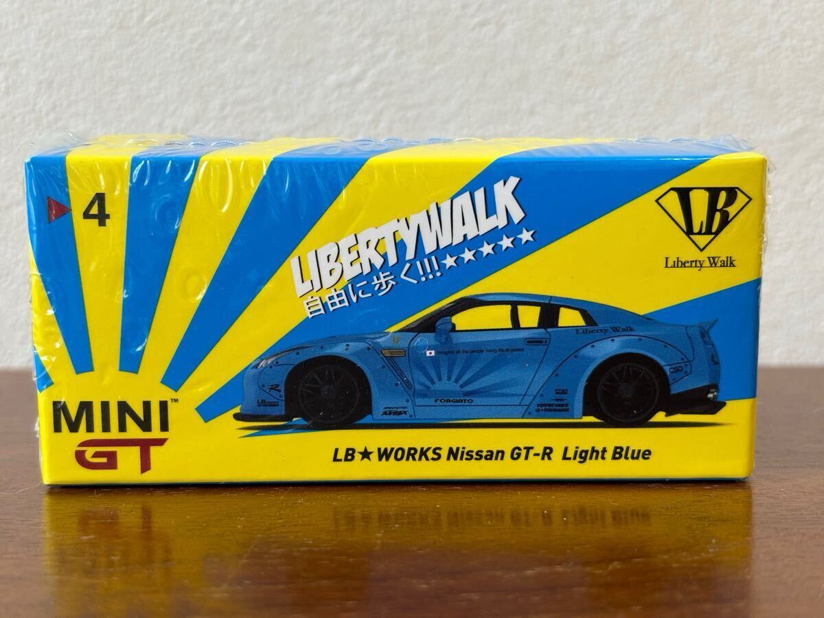 MINI-GT 1/64 LB★WORKS 日産 GT-R R35 ダックテール ライトブルー 右ハンドル リバティーウォーク TSM トゥルースケールミニチュアス