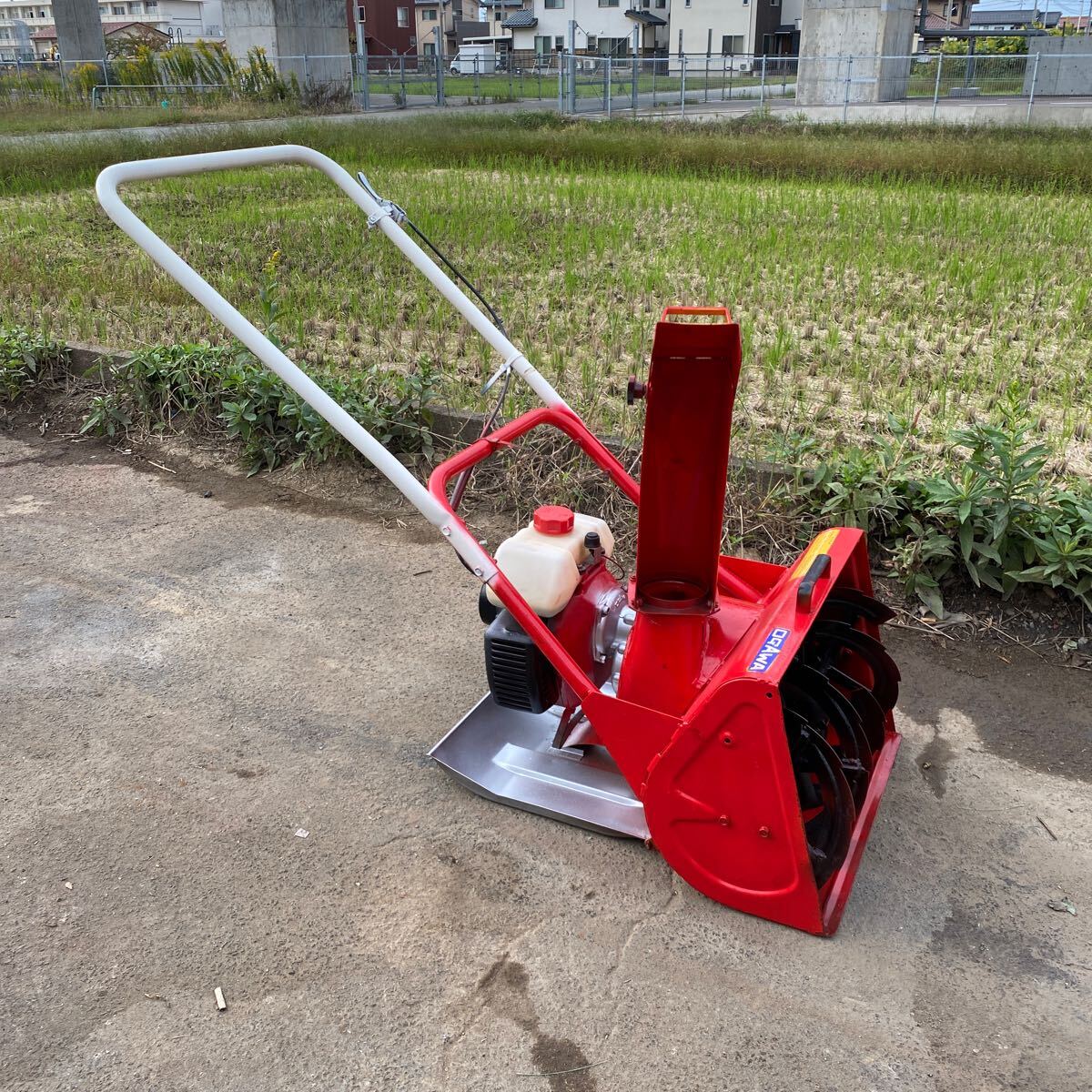 K610161】 オガワ OGAWA ラッセル 除雪機 手押し【始動・回転 K610161】 オガワ OGAWA ラッセル 除雪機 手押し【始動・回転