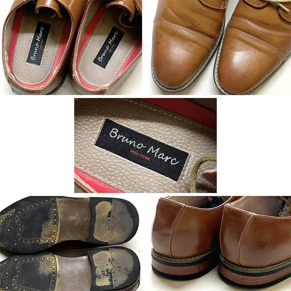 1点物◆ブルーノマークBruno Marc茶革靴レザーシューズ古着メンズ28.5レディースOKアメカジ90sストリート中古ブランド373491_画像2