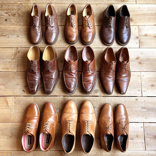 1点物◆ブルーノマークBruno Marc茶革靴レザーシューズ古着メンズ28.5レディースOKアメカジ90sストリート中古ブランド373491_画像4