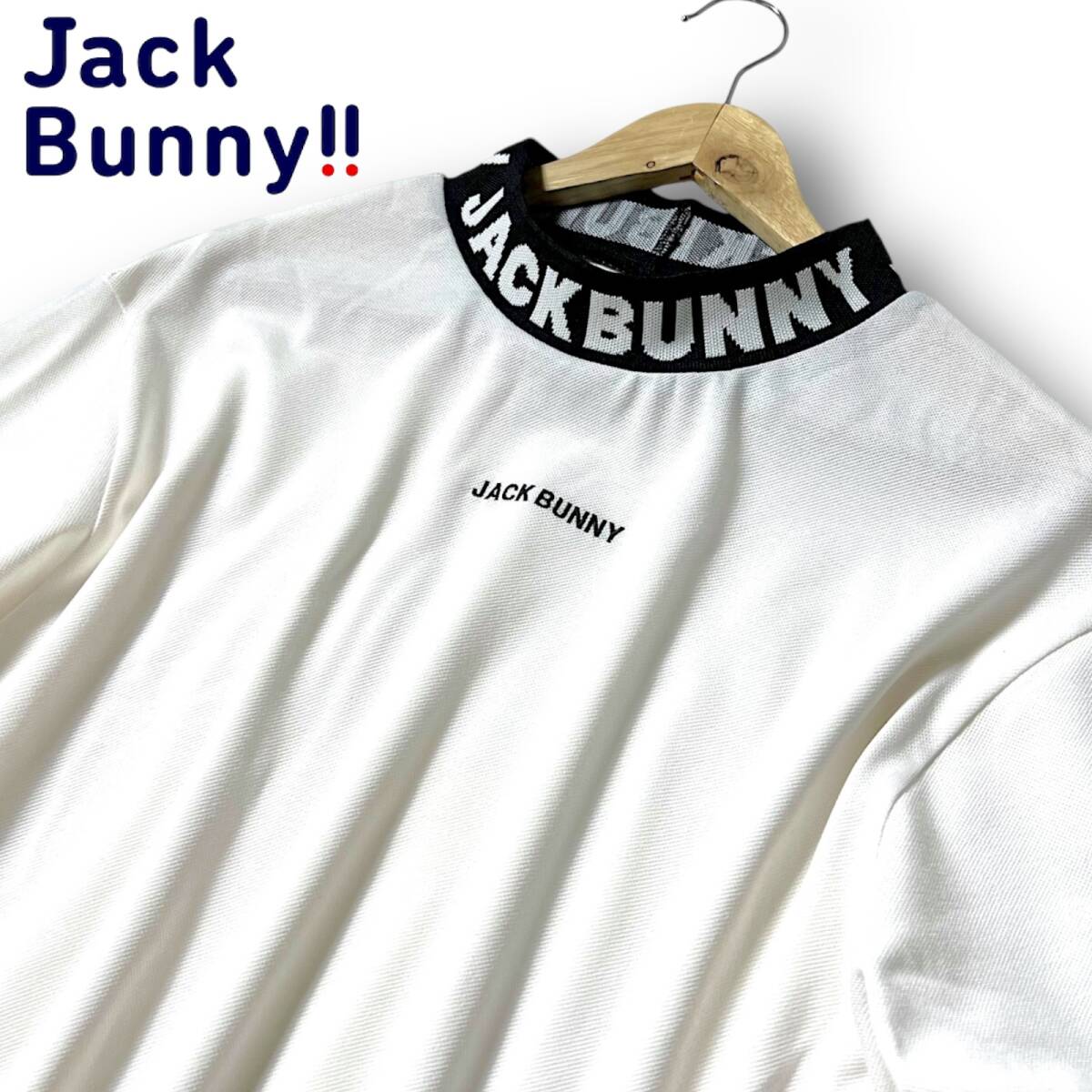 新品 Jack Bunny!! ジャックバニー パーリーゲイツ ベアカノコ ハイネック モックネック 長袖カットソー 人気No.1モデル 5 L 秋冬 ◆B4230