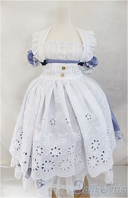 DD/OF：繻子乙女製夏のさわやかメイド服セット/1/3　60ｃｍ　BJD　MJD　衣装　ドール用 A-24-10-23-292-TN-ZA